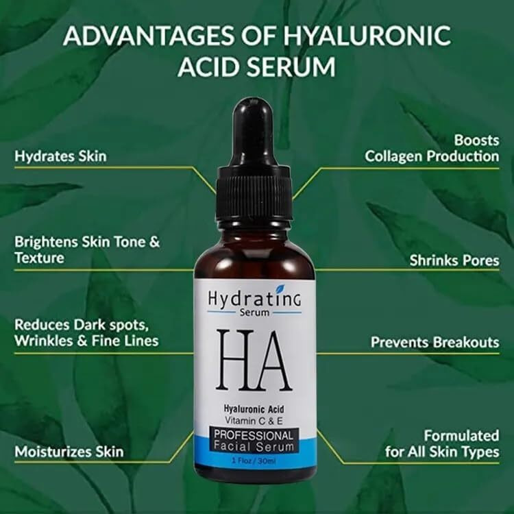 Ha Hyluronic Acid Serum ++ Vitamin C and E | 32% Hyluronic Acid | 30ml