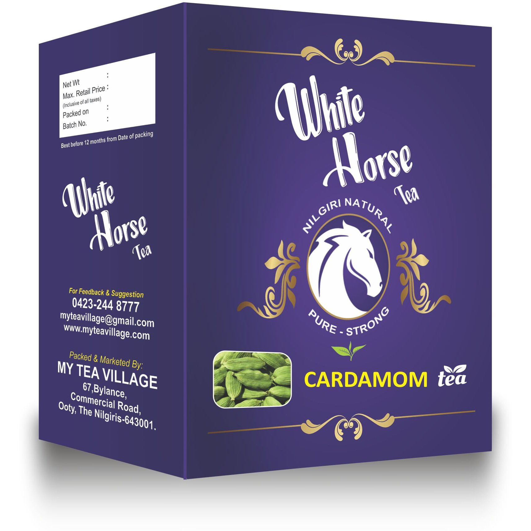White Horse Cardamom Tea Aromatic Spiced Tea Blend