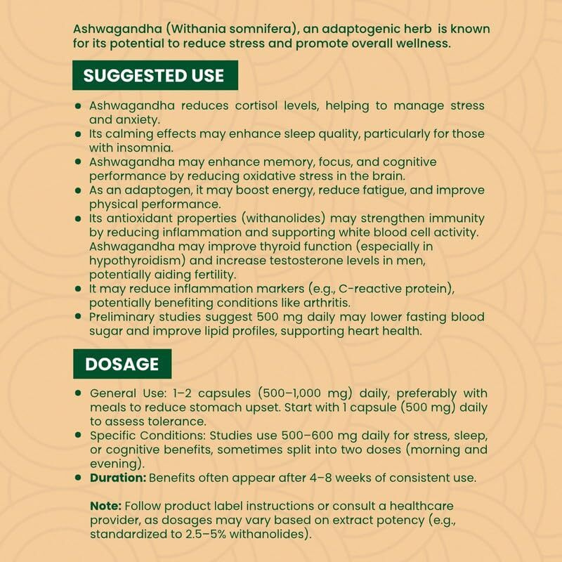 Zaynura Ayurveda | Ashwagandha Extract Capsules | Stress Relief, Immunity & Testosterone Support | Boosts Vitality, Vigour, Stamina & Endurance | Overall Wellness for Men & Women | 60 Capsules