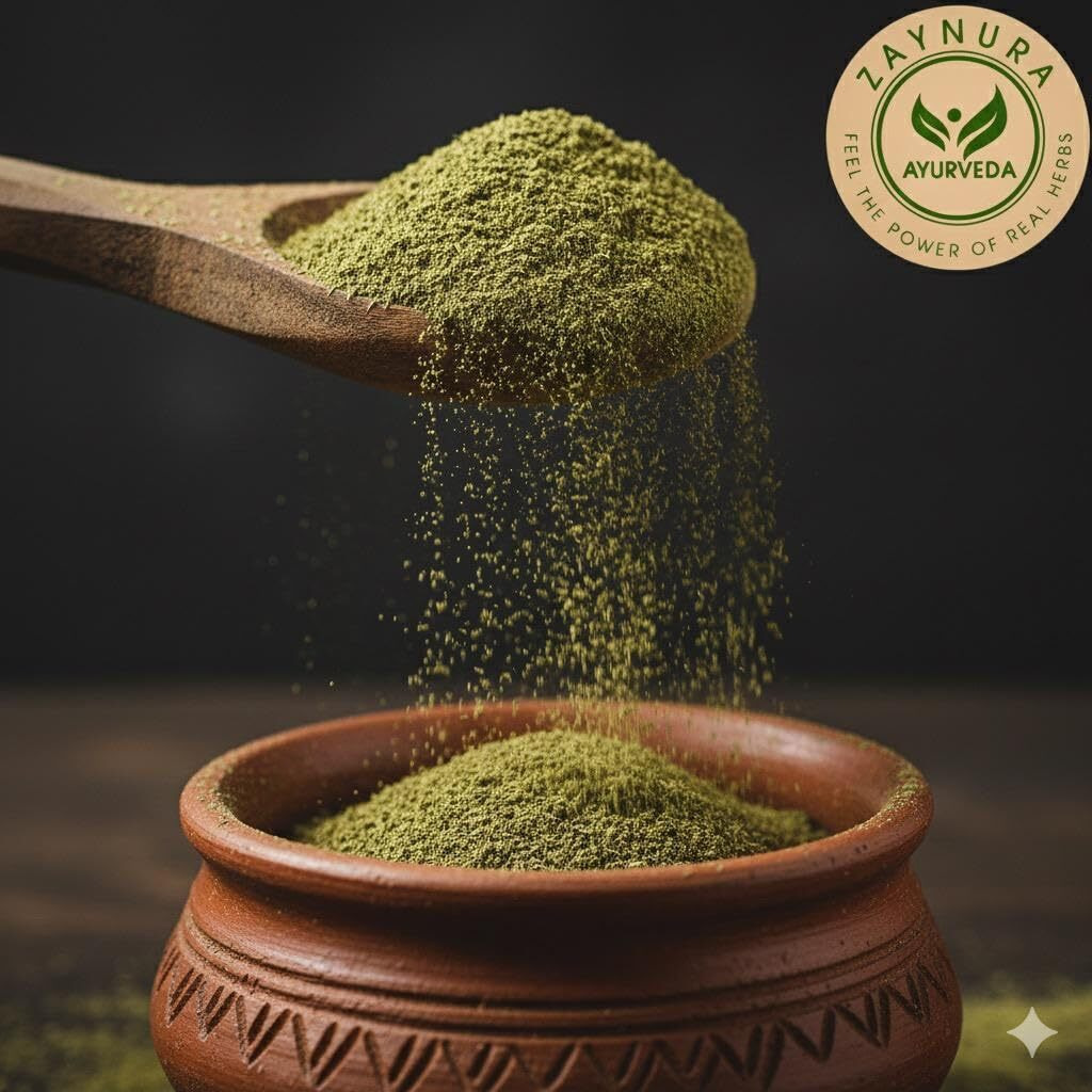 ZAYNURA AYURVEDA Sojat Henna Powder | 100% Pure & Natural Mehandi | Ultra-Filtered High Lawsone Content for Rich, Dark & Long-Lasting Hair Color | Chemical-Free Herbal Hair Care | 125g