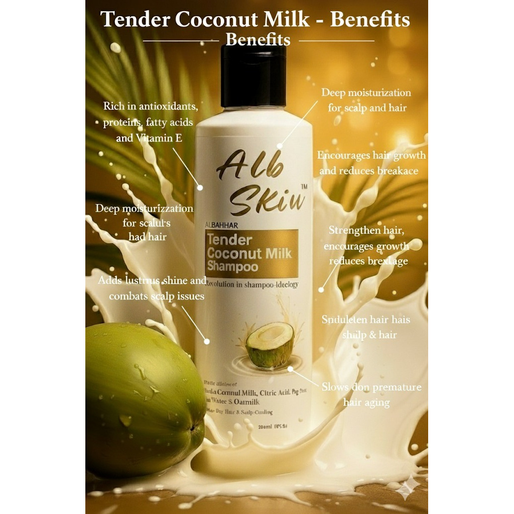 Tender Coconut Shampoo for Frizzy and Dry Hair 200ml