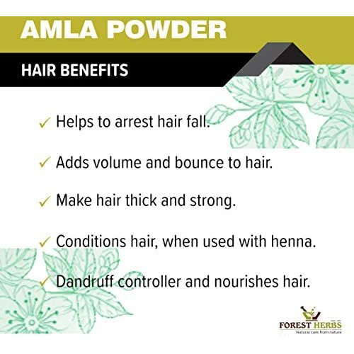 The Forest Herbs Natural Care From Nature Natural Organic Amla, Reetha, Shikakai, Bhringraj, Hibiscus Powder for All Hair Type, 100G Each, 5 Count