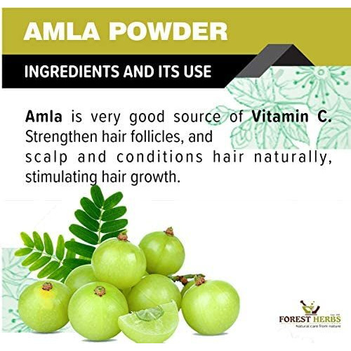 The Forest Herbs Natural Care From Nature Natural Organic Amla, Reetha, Shikakai, Bhringraj, Hibiscus Powder for All Hair Type, 100G Each, 5 Count