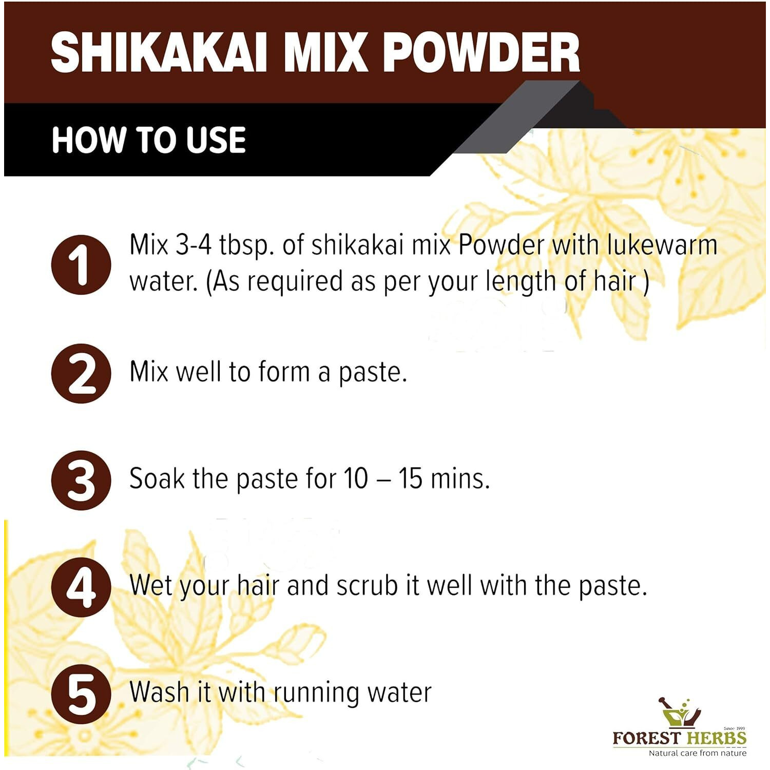 The Forest Herbs Natural Care From Nature Organic Hair Shampoo with Amla, Reetha, Shikakai, Bhringraj, Hibiscus, Neem Methi for Hair Wash (Advanced Herbal Shampoo) 500g