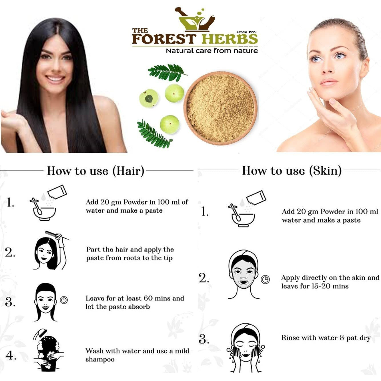 The Forest Herbs Natural Care From Nature Herbs Dry Amla Pieces For Eating - Hair growth (500 grams) (Saboot, No salt, Fruit), Sukha Awla, Aavla Sabut, Dry Gooseberry, Usirikaya dried