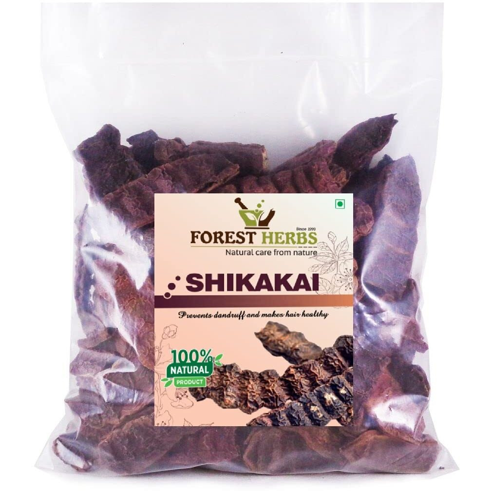 The Forest Herbs Natural Care From Nature Organic Whole Dried Sabut Shikakai, Acacia Concinna RAW Form (500GMS)