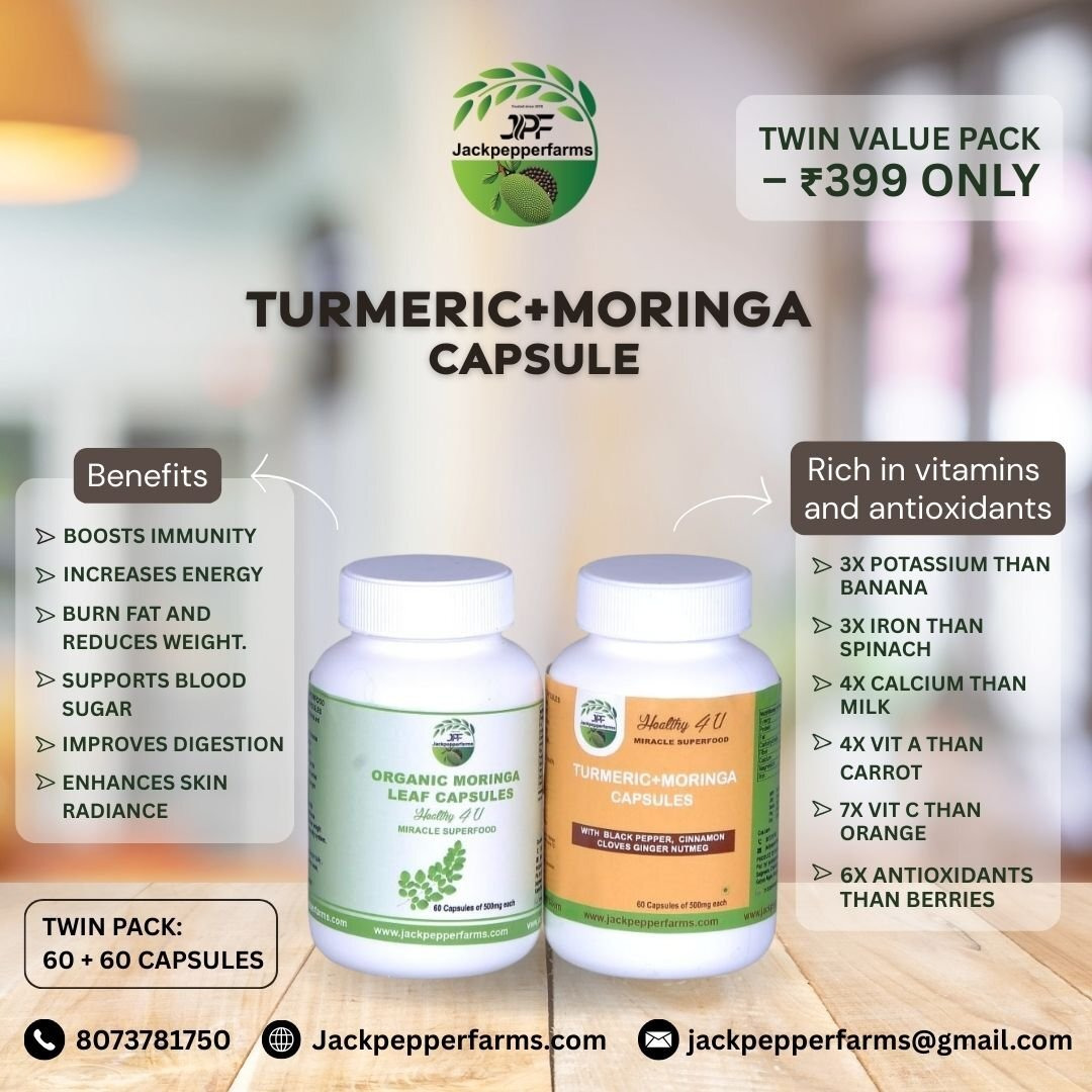 Turmeric + Organic Moringa Capsules (Bundle)