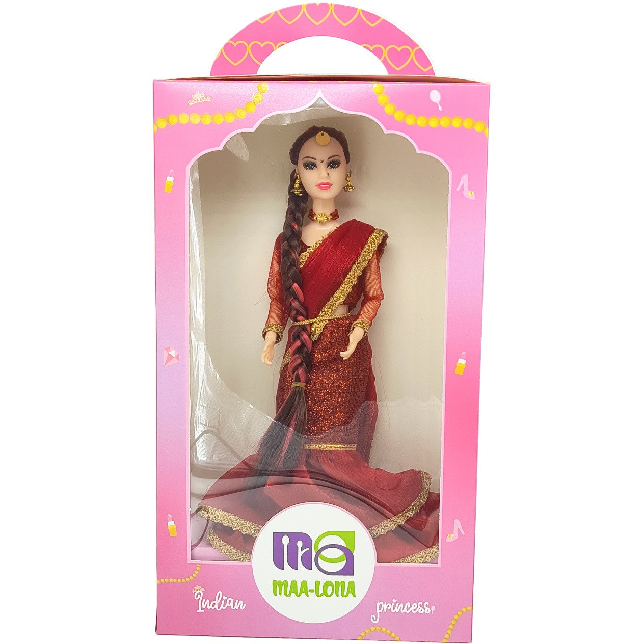 Indian Doll Navya in Stylish Red saree