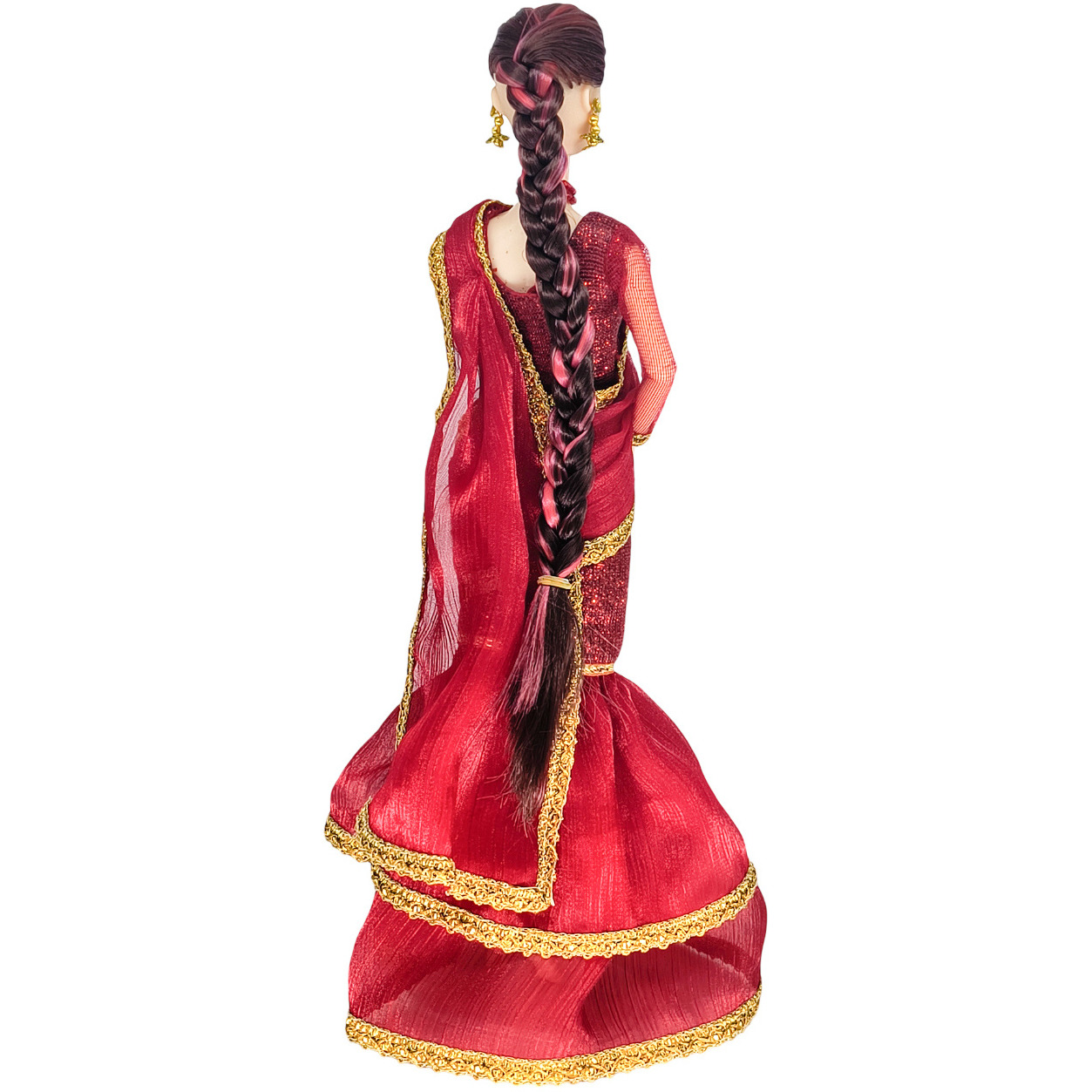 Indian Doll Navya in Stylish Red saree