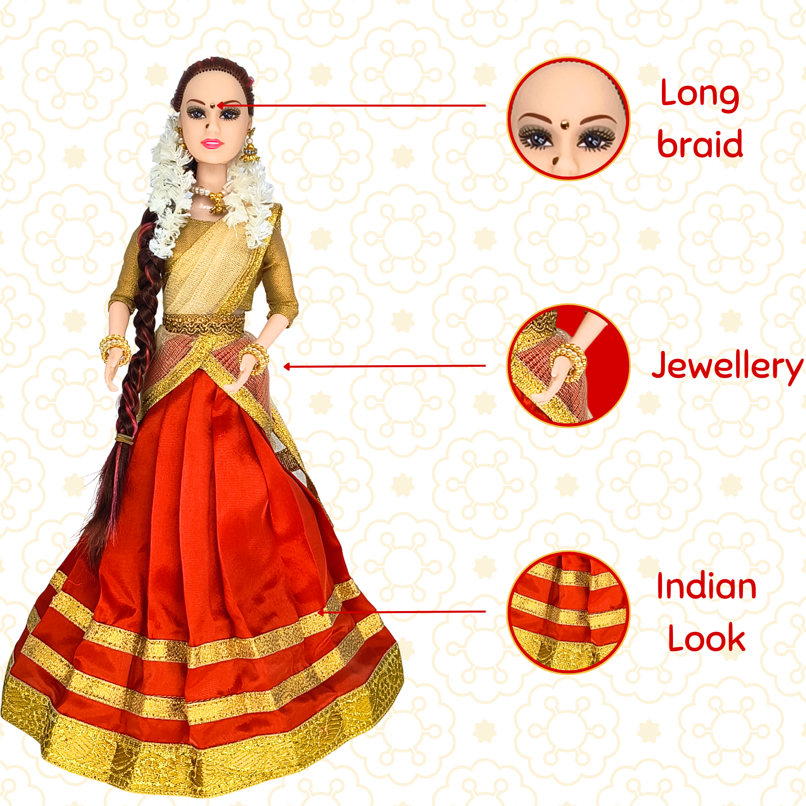 Indian Doll Kavya in Silk saree