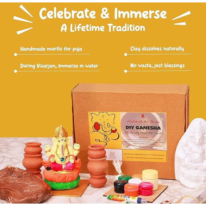 DIY GANESHA 2 PIECE MOULD KIT - 9 Inch