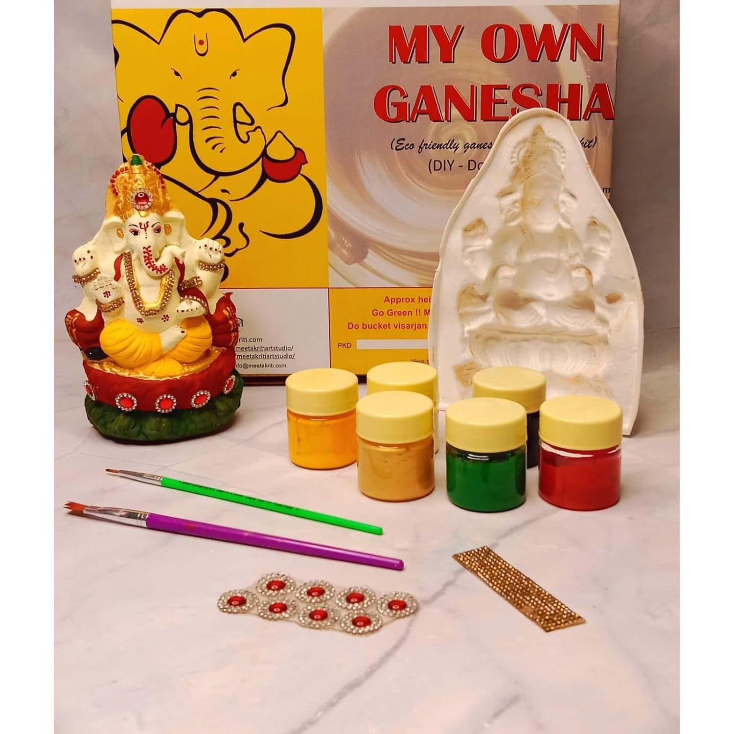 DIY GANESHA 1 PIECE MOULD KIT - 7 Inch
