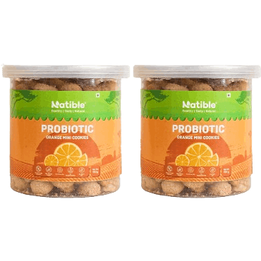 Natible Probiotic Orange Mini Cookies Combo