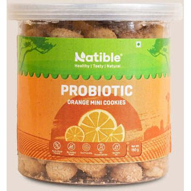 Natible Probiotic Orange Mini Cookies Combo