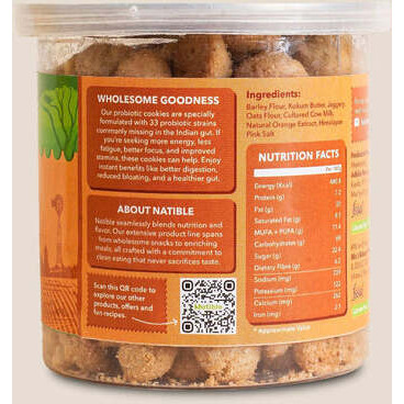 Natible Probiotic Orange Mini Cookies Combo
