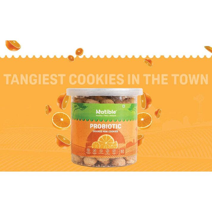 Natible Probiotic Orange Mini Cookies Combo