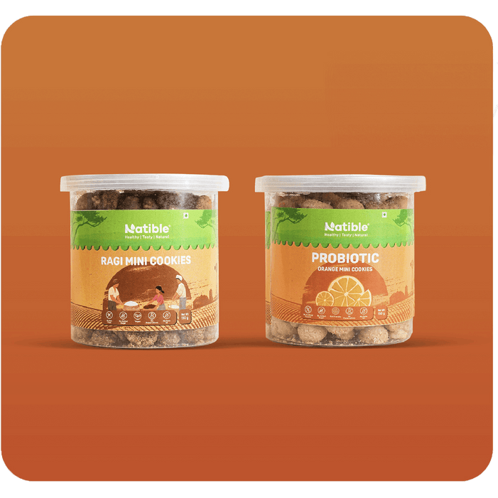 Mini Cookies Combo Pack (Ragi + Orange Flavour)