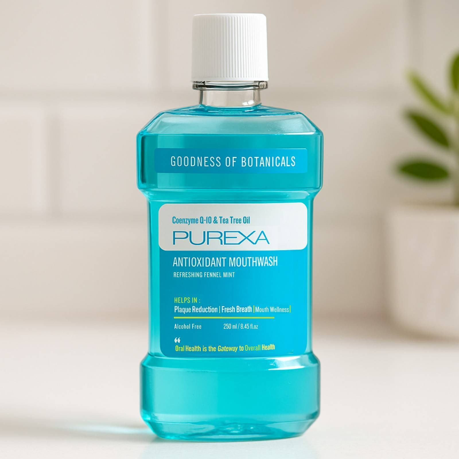 PUREXA Watermelon Mint & Fennel Mint Antioxidant Mouthwash Combo 250ml Each | Alcohol Free Oral Rinse with Tea Tree Oil & Peppermint Oil | Fresh Breath & Plaque Care