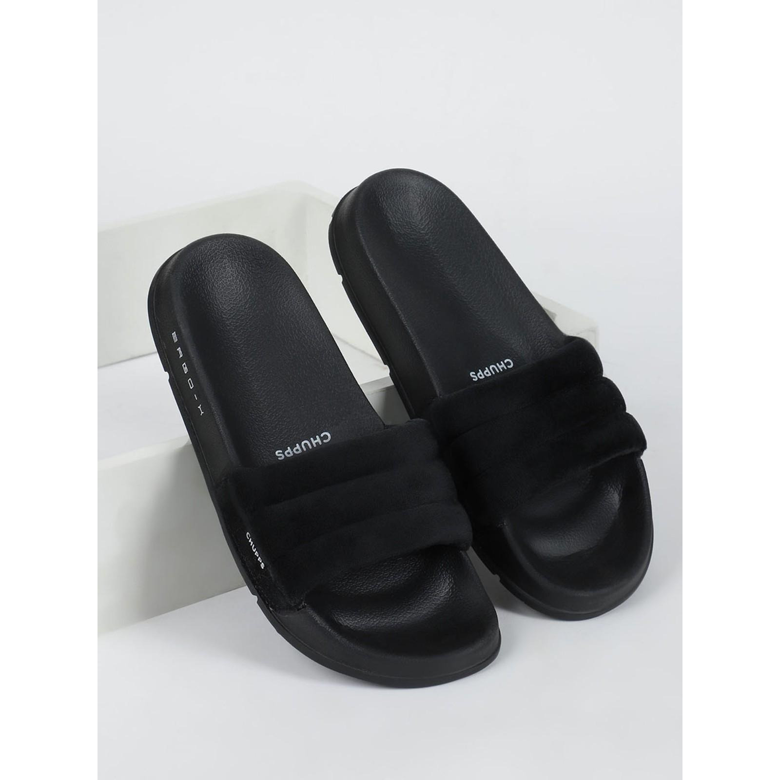 Chupps Women's CLOUD COZY Black Flipflop & Sliders