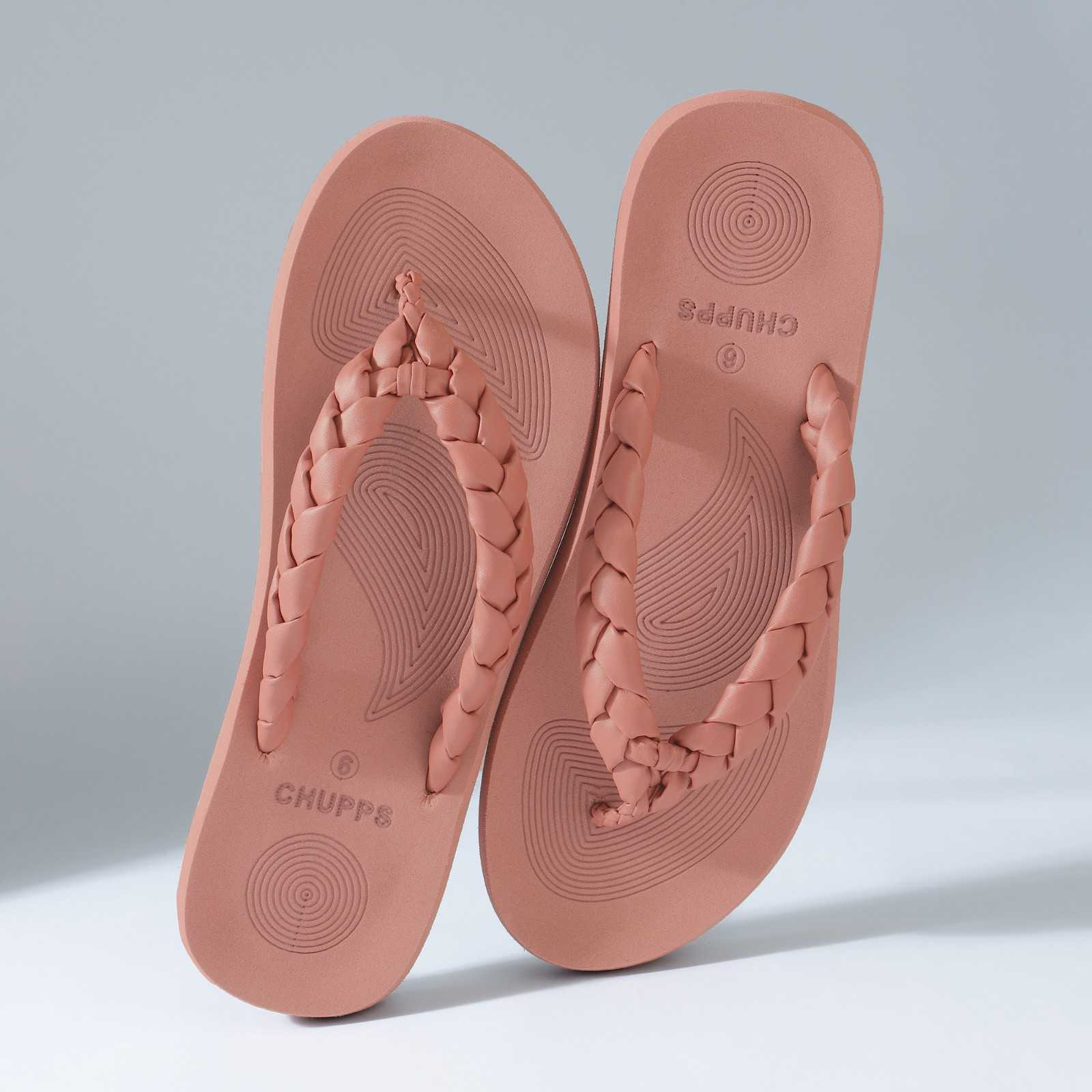Chupps Women's Wisp Peach Flipflop & Sliders