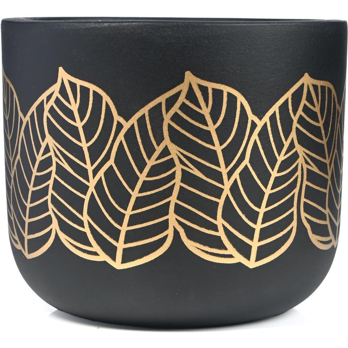 Gathari Terracotta Table Planters for Living Room Indoor Pot for Plant - Planters Pot for Home Decoration Plant Pot for Indoor Plants Pots for Plants (Plant Not Included) (Golden Leaf)