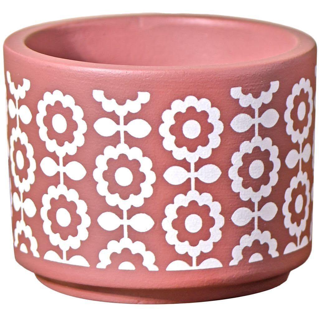 Gathari Terracotta Table Planters for Living Room Indoor Pot for Plant - Planters Pot for Home Decoration Plant Pot for Indoor Plants Pots for Plants (Plant Not Included) (Floral)