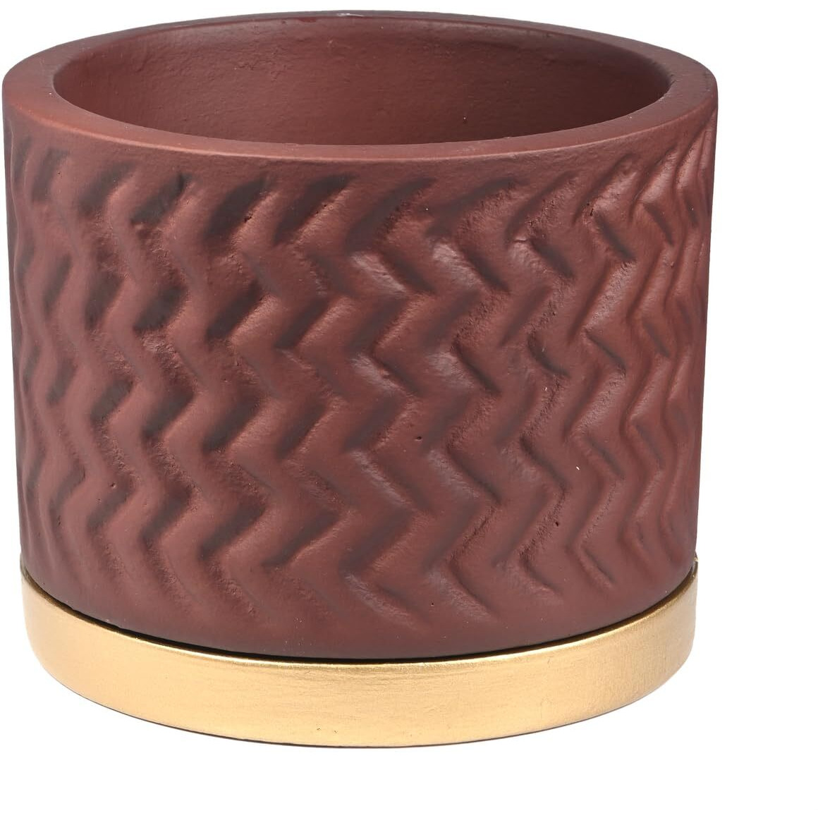 Gathari Terracotta Table Planters for Living Room Indoor Pot for Plant - Planters Pot for Home Decoration Plant Pot for Indoor Plants Pots for Plants (Plant Not Included) (Pattern Planter with Tray)