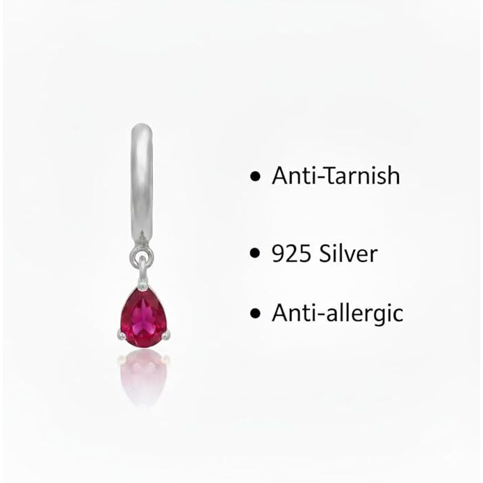 Tear Drop Earrings - Silver (Silver)