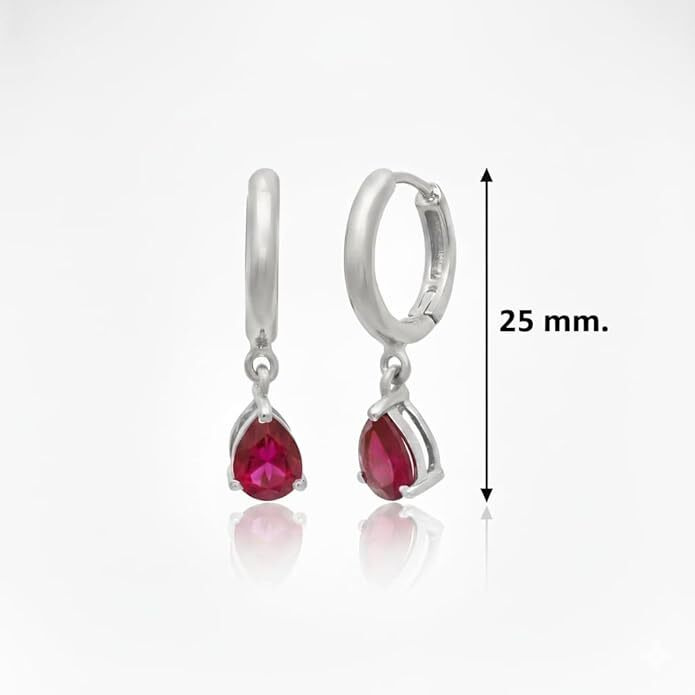 Tear Drop Earrings - Silver (Silver)