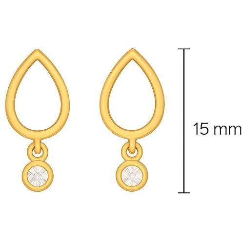 Modern Bar Pearl Hoop Earrings (Yellow Gold Plated)
