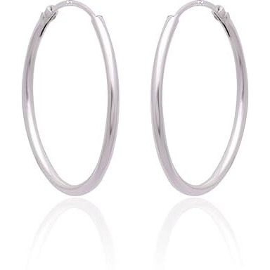 Avirablu Essential Silver Statement Hoop Earrings