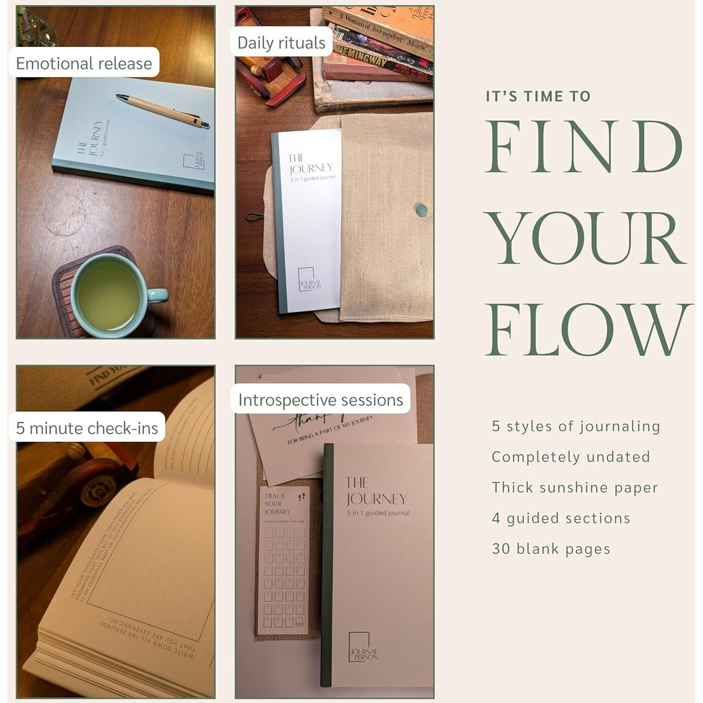 THE JOURNEY | Vintage 5-in-1 Journal
