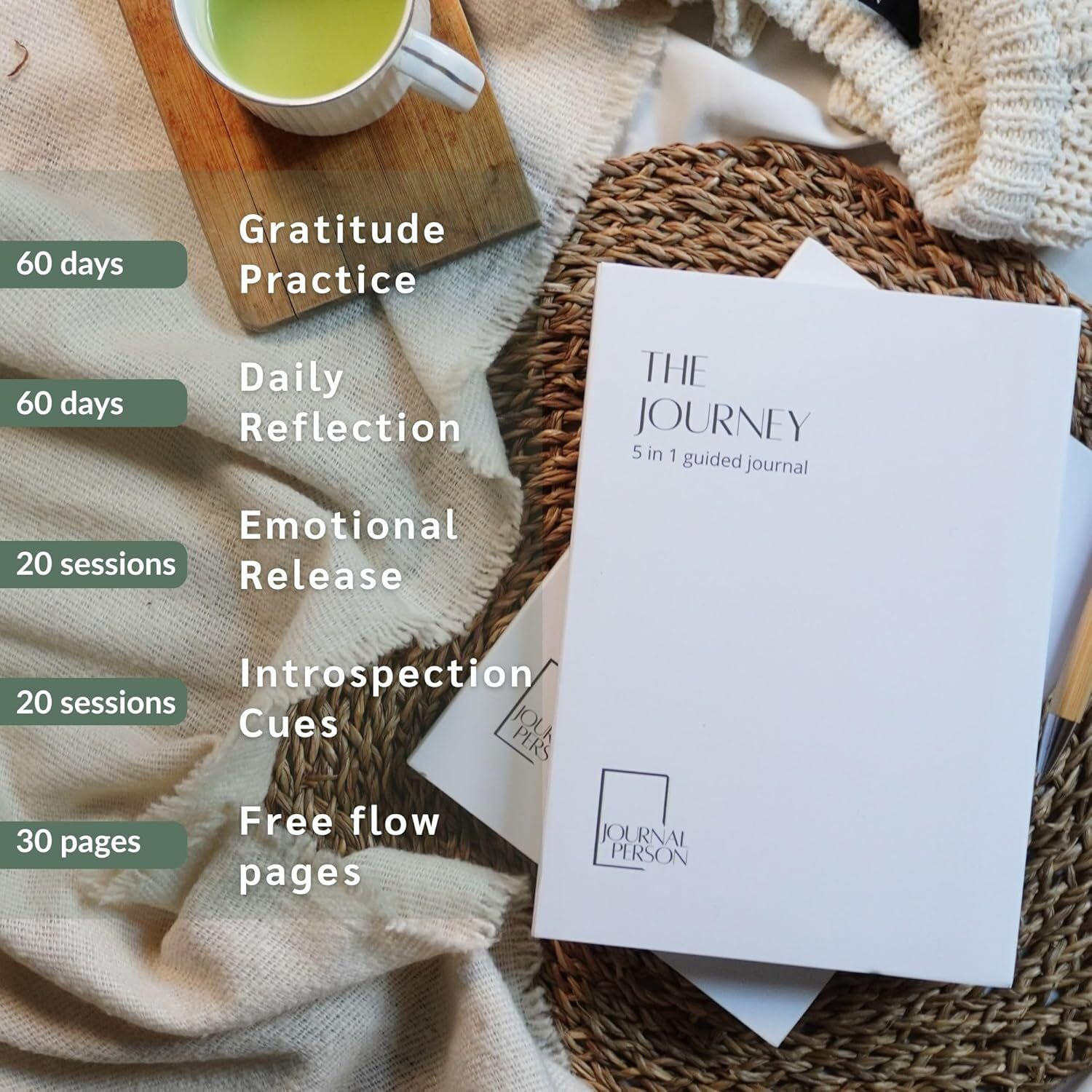 THE JOURNEY | Luxe White 5-in-1 Journal