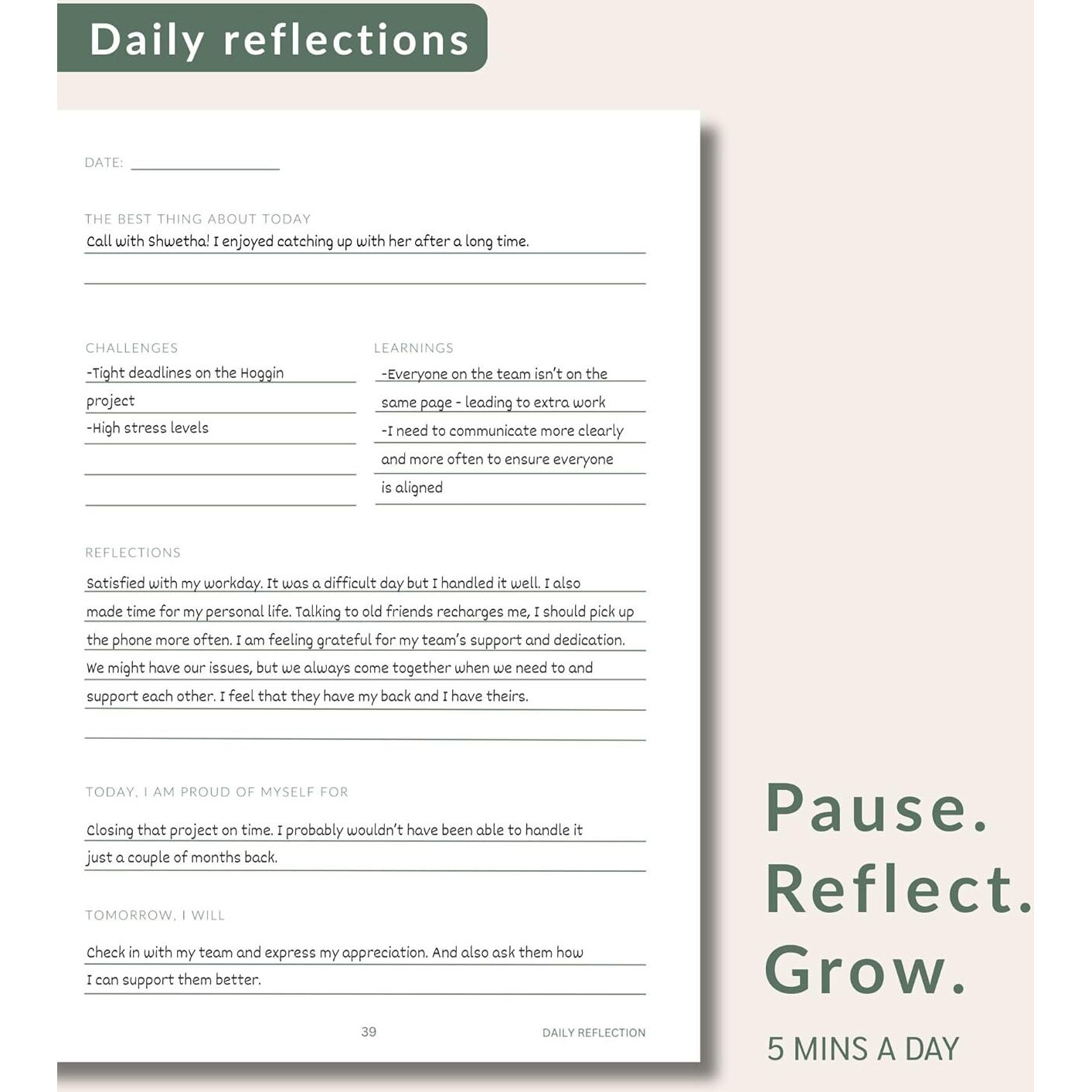UNLOCK INSIGHTS | 5 Min Evening Journal