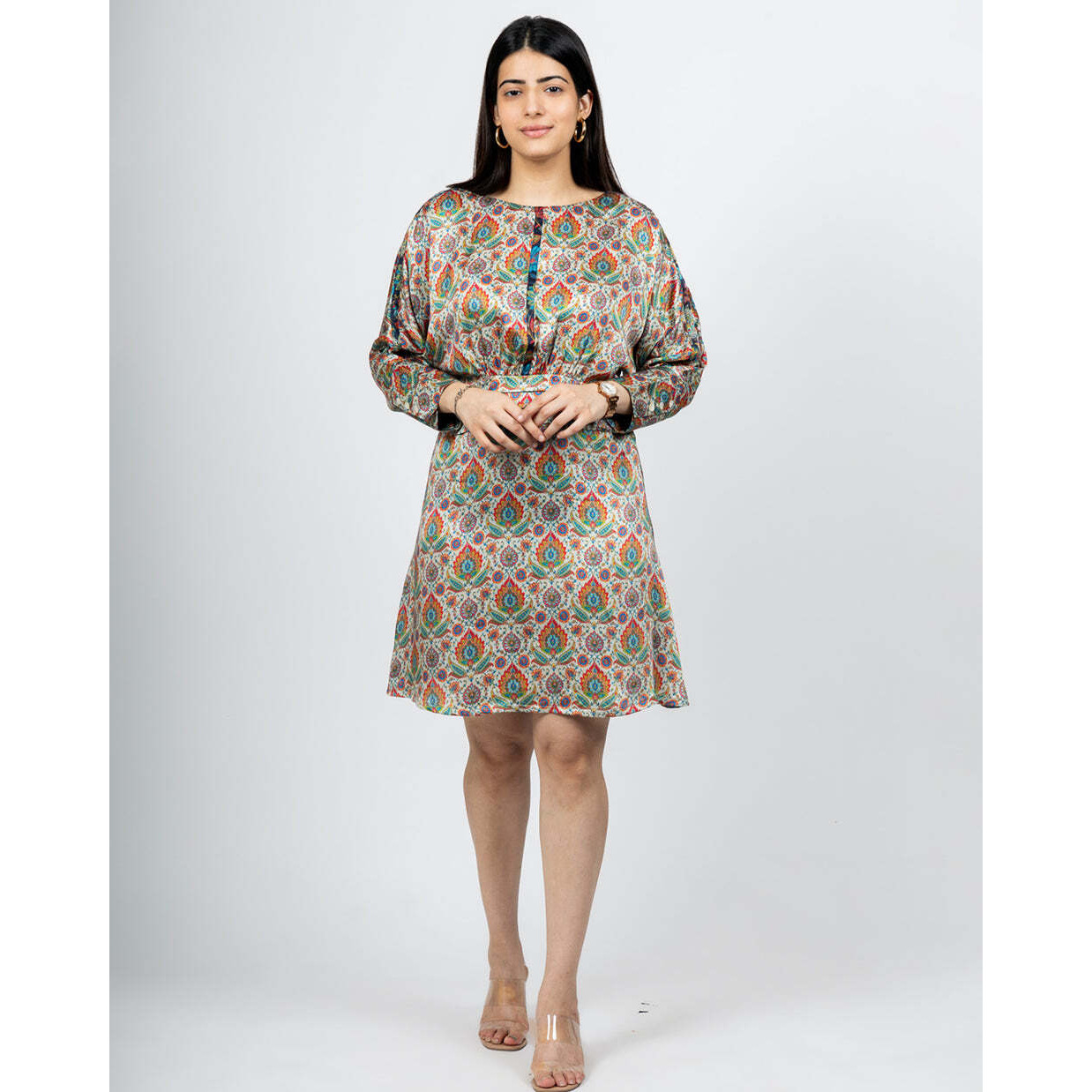 INTRICATE DRAMA DRESS XS