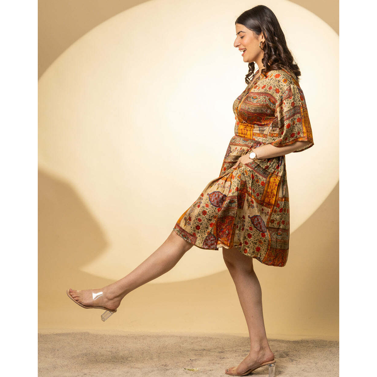 MOSAIC PRINT DRESS XL