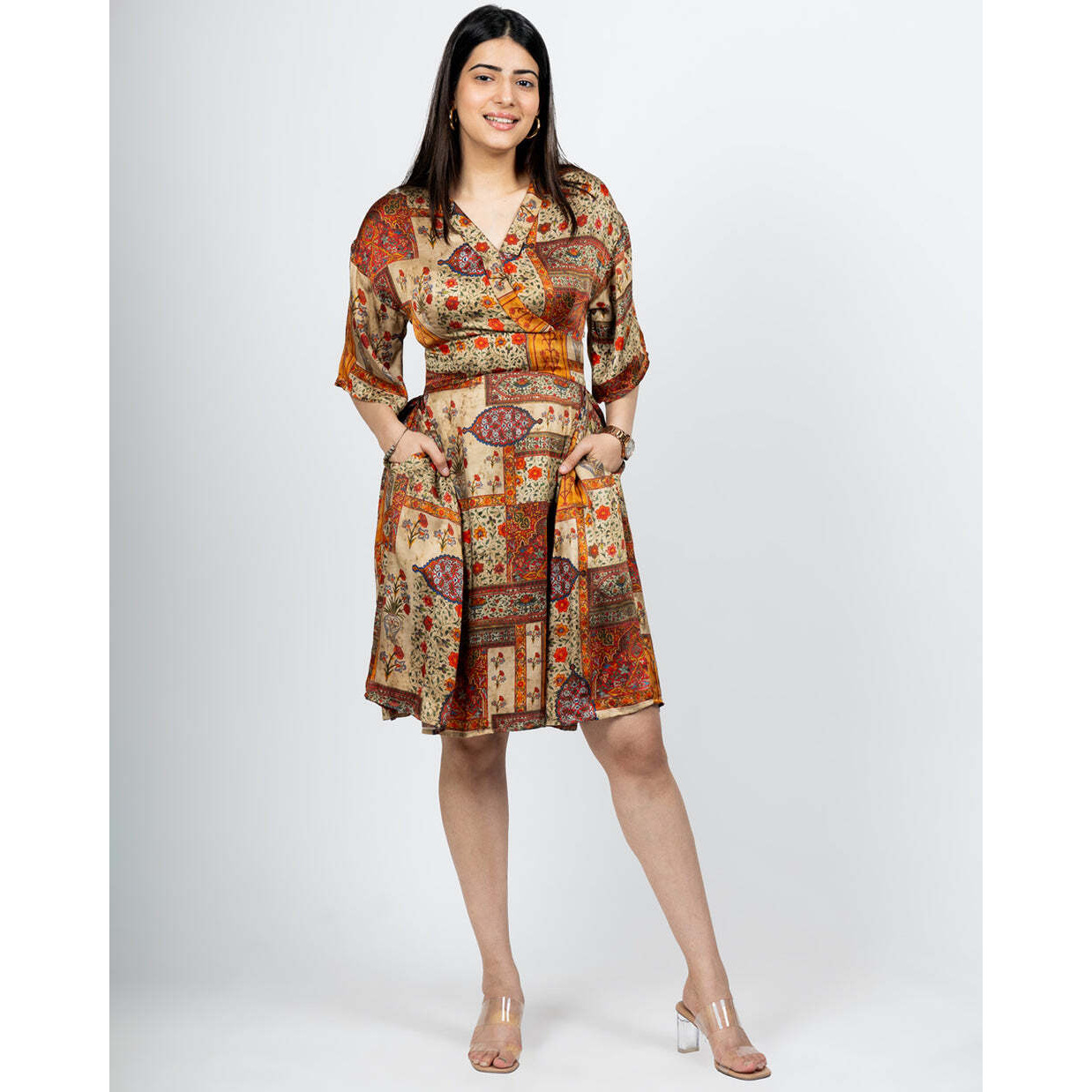 MOSAIC PRINT DRESS XL