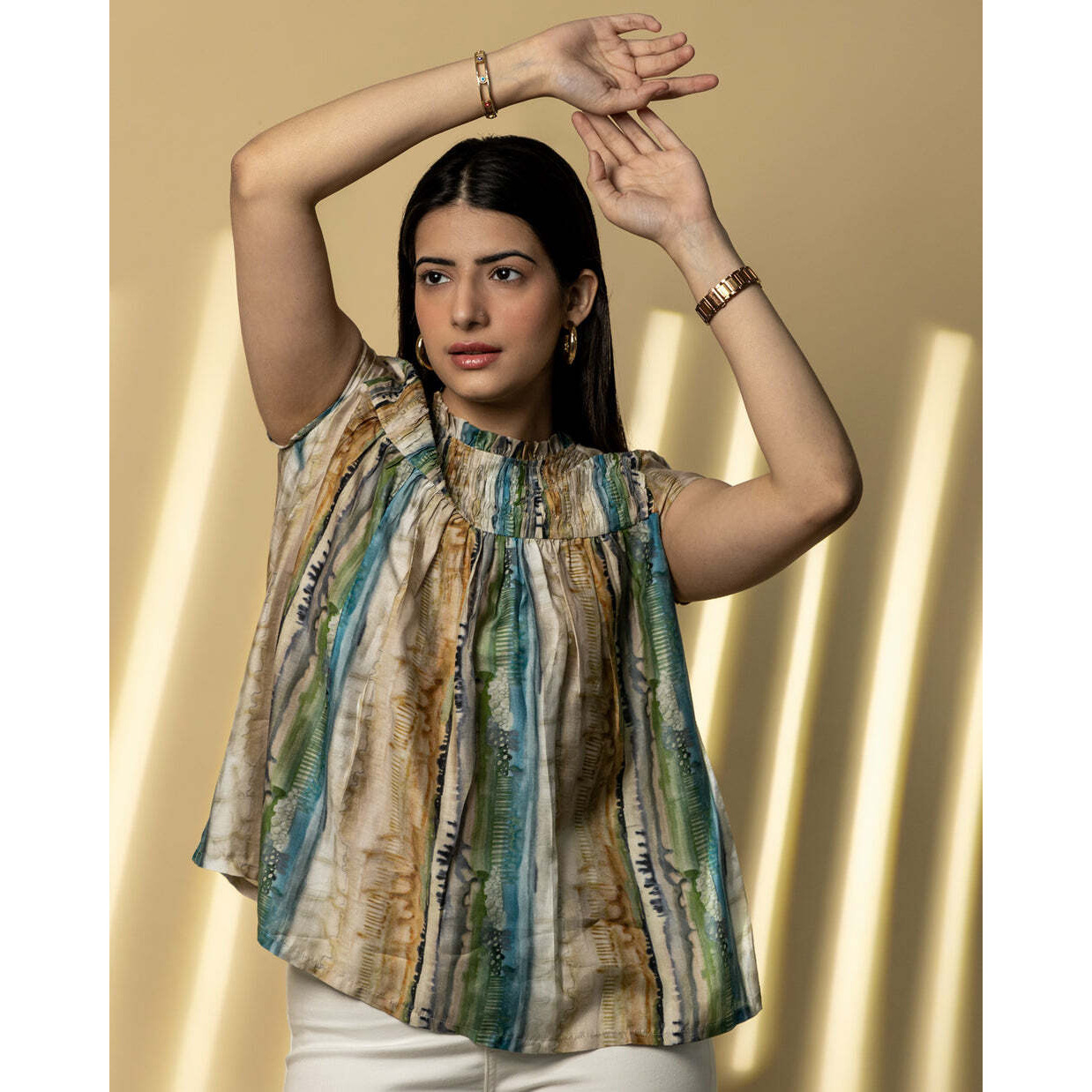 ABSTRACT TROPICAL TOP XS