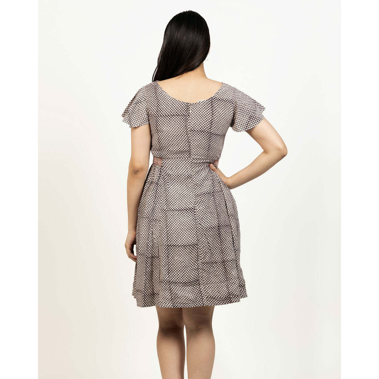 PAPRIKA FLUTTER DRESS XS