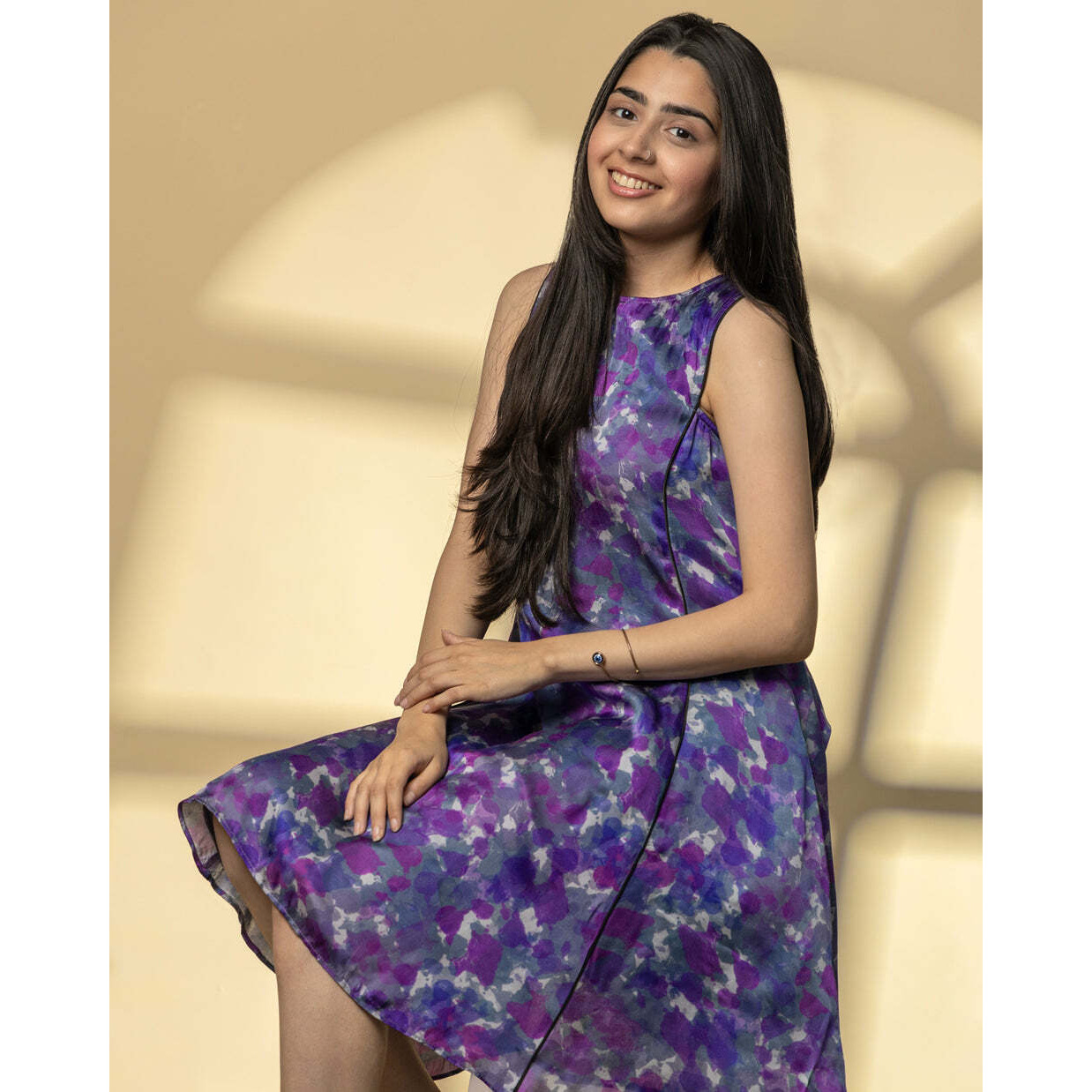 ORCHID UMBRELLA DRESS XS