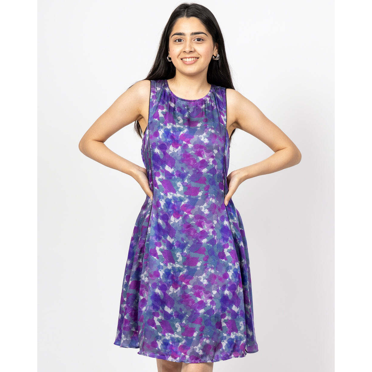 ORCHID UMBRELLA DRESS XS