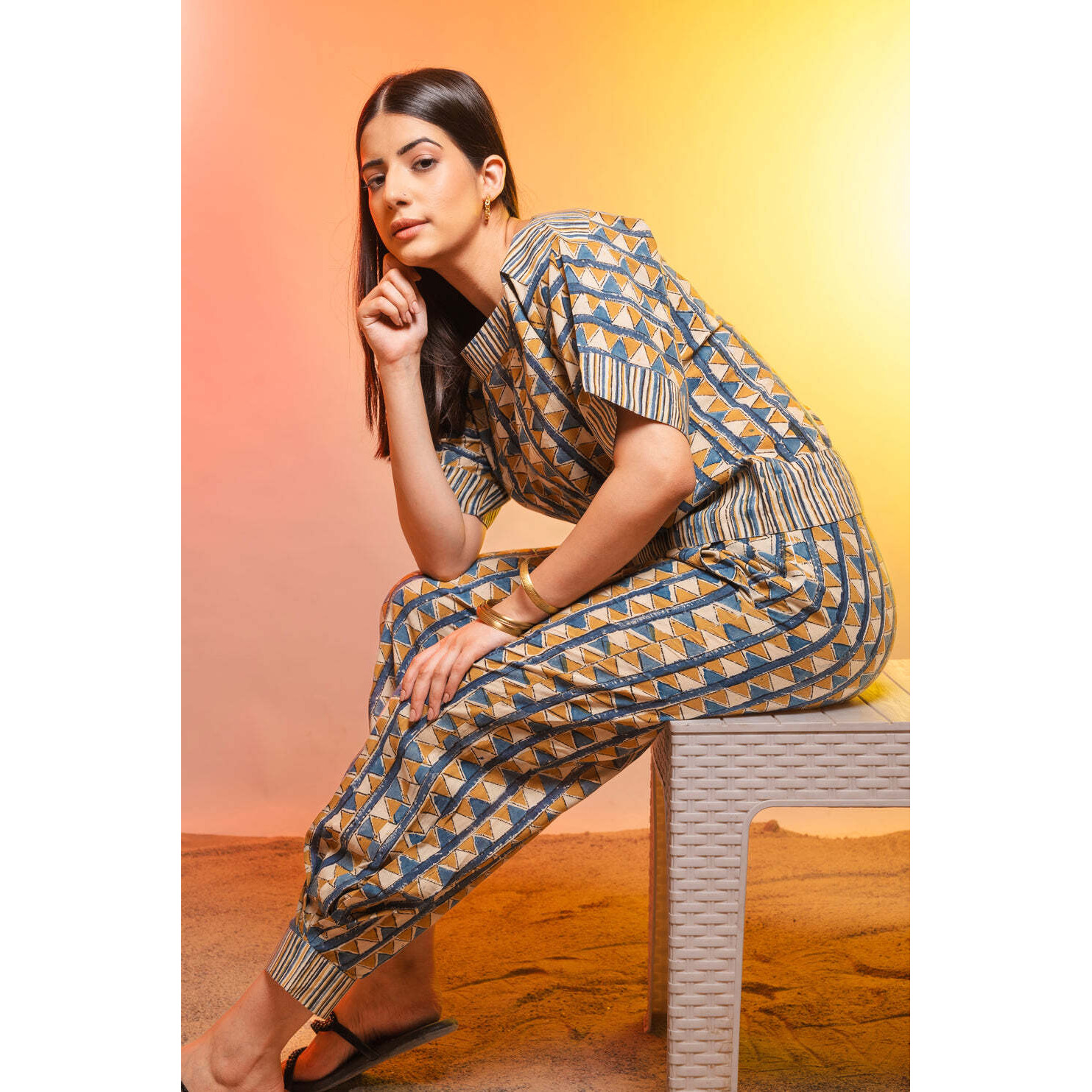 GEOMETRIC OVERLAY CO-ORD SET XXL