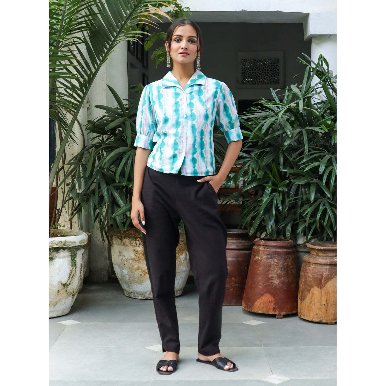 BETTY COLLARED TOP XXL