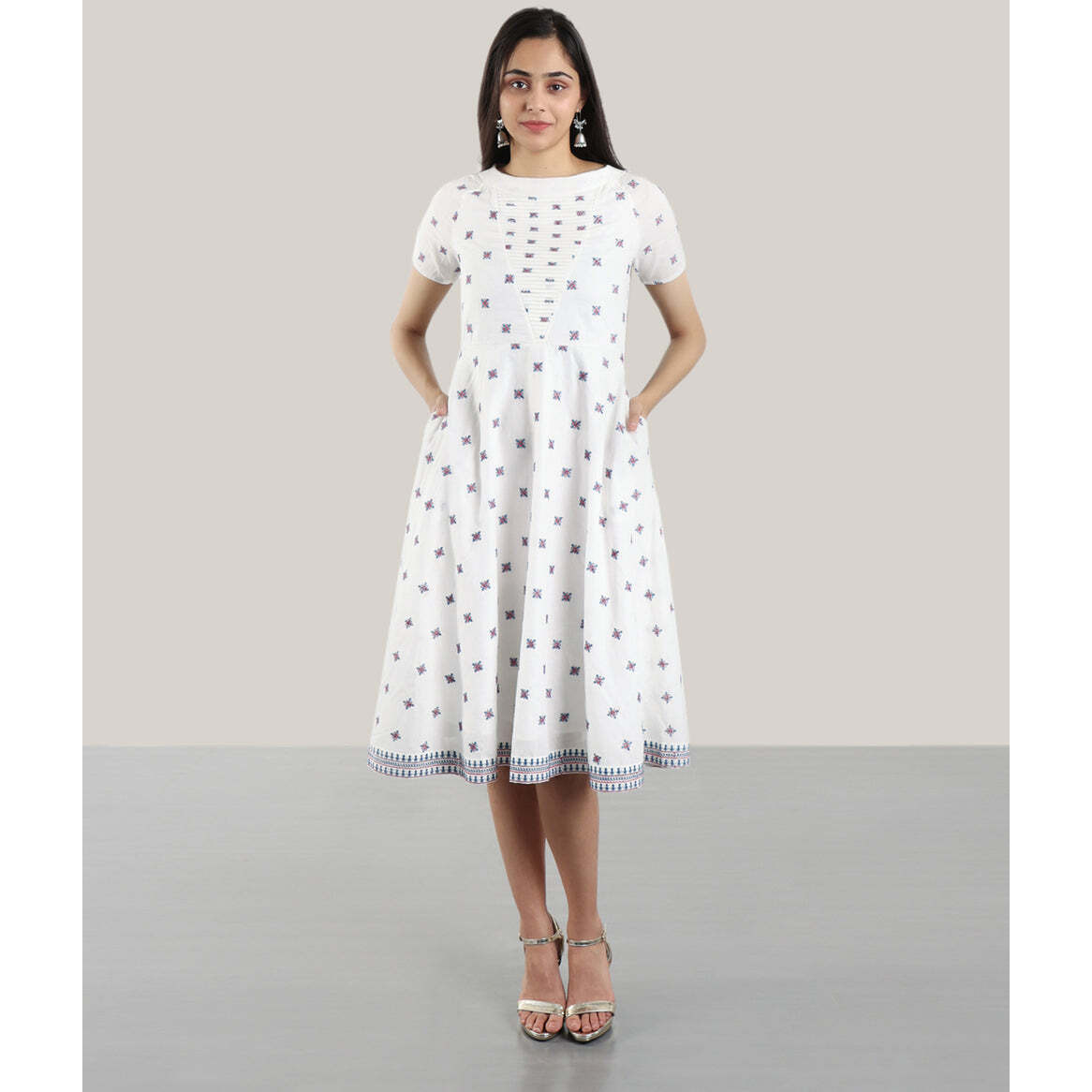 EMBROIDERED FROCK DRESS XS