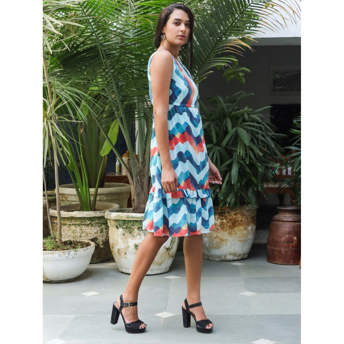 REBECCA WAVES DRESS XXL