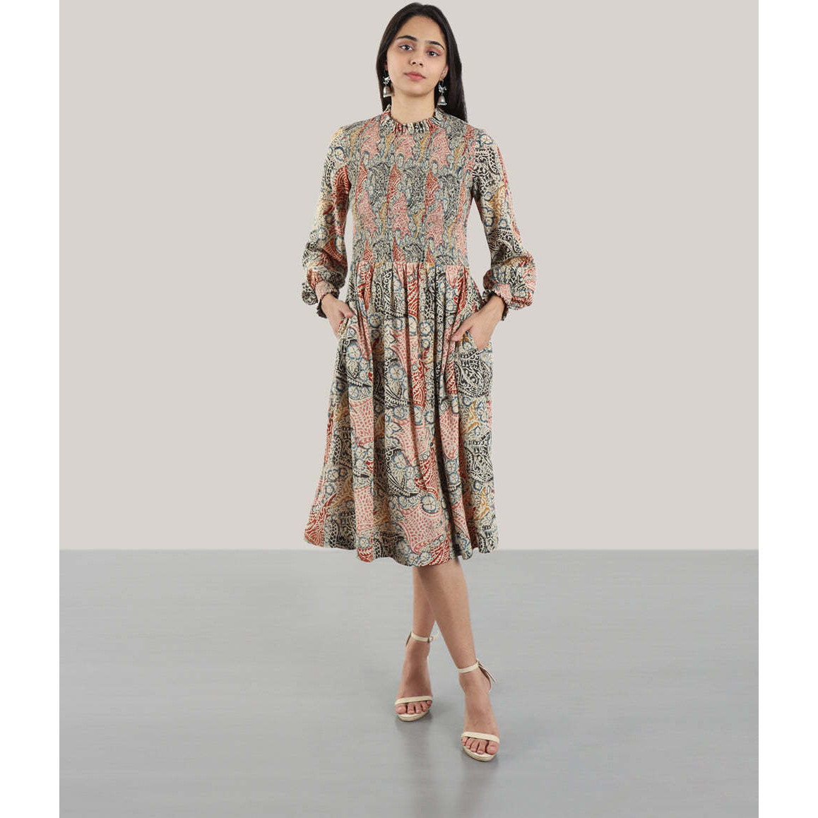 SMOCKED TANGO DRESS L