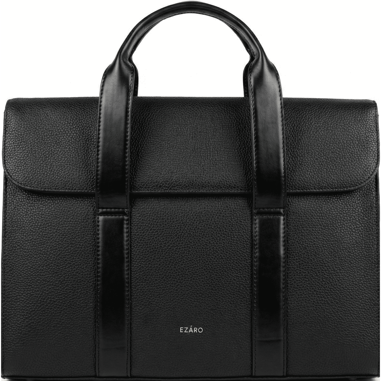 Unisex Premium Vegan Leather Structured Office Tote | 14-inch Laptop Bag for Men & Women | Lightweight Work Handbag with Organiser | Black