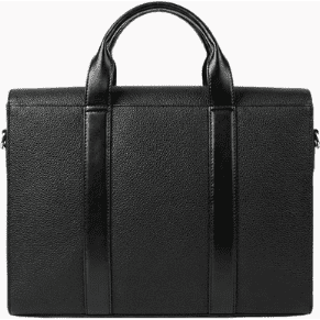 Unisex Premium Vegan Leather Structured Office Tote | 14-inch Laptop Bag for Men & Women | Lightweight Work Handbag with Organiser | Black