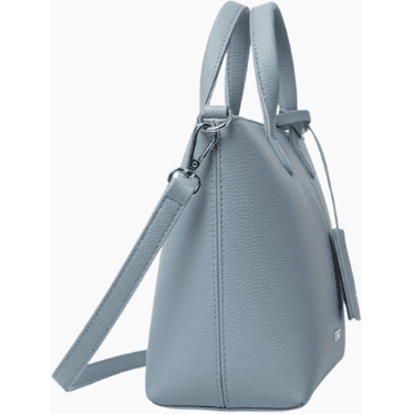 Mini Tote Bag - Premium Vegan Leather | Stylish Shoulder &amp Handbag | Italian-Inspired Design | SkyBlue