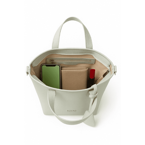 Mini Tote Bag - Premium Vegan Leather | Stylish Shoulder &amp Handbag | Italian-Inspired Design | MintGreen